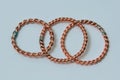 Large Twisted Copper Wire Energy Coils - stock photo