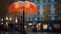 Luminescent Glass Umbrella With Photorealistic Cityscapes