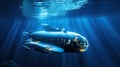 Large underwater bathyscaphe for exploring the depths of the sea. Used to study the environmental situation on the