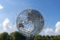 Unisphere Globe at Flushing Meadows Corona Park during the Summer in Flushing Queens of New York City Royalty Free Stock Photo