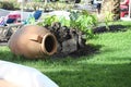 A large urn in a garden Royalty Free Stock Photo