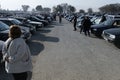 Large used car open air market RIOM Auto in Bishkek, Kyrgyzstan