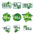 Large vector collection of nature and organic leaves