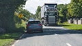 Large vehicle on a regional road in Ireland