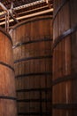 Large vertical barrels Royalty Free Stock Photo