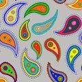 vibrantly colored large paisley pattern Royalty Free Stock Photo