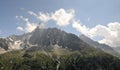 Large view of the Aiguille du Dru with a blue sky Royalty Free Stock Photo
