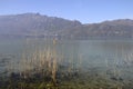 Large view of Bourget lake in Savoy, France