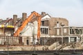 Large view of a demolition site