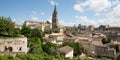 View on Saint Emilion wine village near Bordeaux France UNESCO World Heritage Site