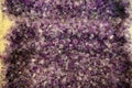 Large violet amethyst stone semiprecious crystal close up