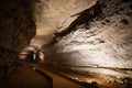 The large walking path inside of Mammoth Cave National Park near Kentucky, U.S.A