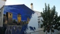 Large wall mural in Andalusian village of Alora