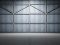 Large warehouse door illuminate Royalty Free Stock Photo