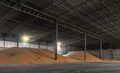 Large warehouse for grain storage Royalty Free Stock Photo