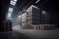 Large warehouse for grain storage Royalty Free Stock Photo