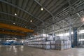 Large Warehouse interior inside a Factory building Royalty Free Stock Photo