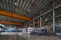 Large Warehouse interior inside a Factory building Royalty Free Stock Photo