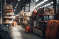 Large warehouse of lost and forgotten luggage at the airport. Royalty Free Stock Photo