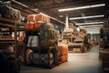 Large warehouse of lost and forgotten luggage at the airport. Royalty Free Stock Photo