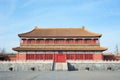 Large water cauldrons outside the Tower of Enhanced Righteousness in the main courtyard of the Forbidden City, Beijing.