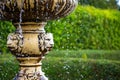 Water falling down from the ancient fountain Royalty Free Stock Photo