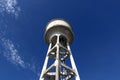 Large water tank outdoors.