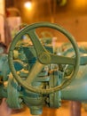 Large water valve at waste water plant Royalty Free Stock Photo