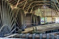 Large water wheels at an old forge smithy in Sweden