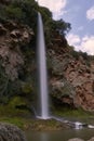 A large waterfall on a sunny day. Sato de la Novia.Navajas