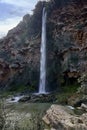 A large waterfall on a sunny day. Sato de la Novia.Navajas