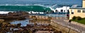 Large wave behind the point