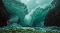 A large wave is breaking inside a cave Royalty Free Stock Photo
