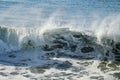 Large wave crashing in the ocean Royalty Free Stock Photo