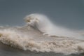 Large wave on Lake Michigan in Milwaukee, Wisconsin Royalty Free Stock Photo