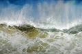 Large Wave Splashing Water