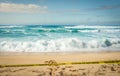 Large waves on a closed Hawaiian beach