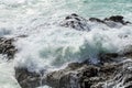 Large waves crush the coastline near Porto Covo, Portugal Royalty Free Stock Photo