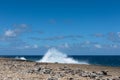 Large waves crushing at the shore