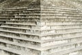 Large weathered symetrically staircase Royalty Free Stock Photo