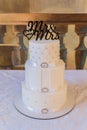 Large wedding cake on the table