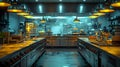Spacious Modern Restaurant Kitchen. Generative AI Royalty Free Stock Photo