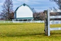 White Barn with White Fencing