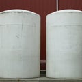 Large white barrels Royalty Free Stock Photo