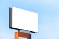 Large white blank advertising billboard. For design and advertisement concept