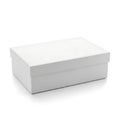 A large white box with a lid sitting on a flat surface Royalty Free Stock Photo