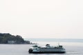 Cruise ship leaving port to go out to sea