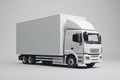 Large white European truck. Generative ai