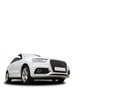 Large white family car on a white background Royalty Free Stock Photo