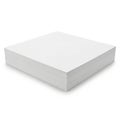 A large white foam block resting on a white background surface Royalty Free Stock Photo